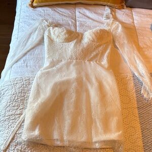 Elegant White Lace Dress